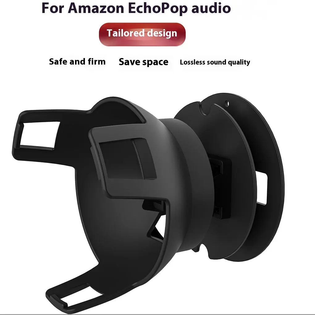 Suitable For Amazon Echo Pop Smart Audio Stand With Adjustable Angle Speaker Wall Mounted Storage Rack Wall Pasting/Punching Ins