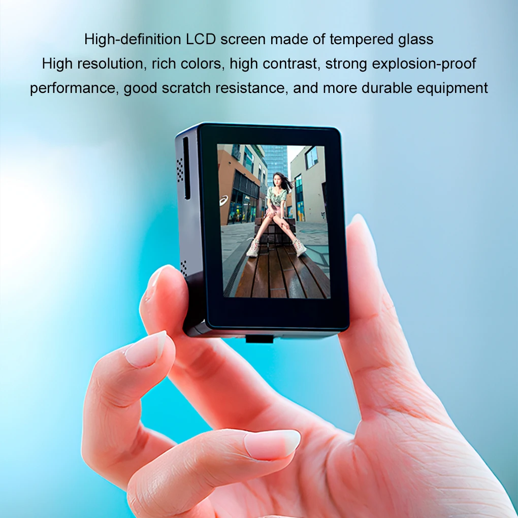 Mini Portable Smartphone Selfie Screen Display for Phone Rear Camera Wireless Selfie Vlog Live Monitor for iPhone Android Phone
